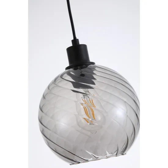 Searchlight Radiance fekete-füstszínű függesztett lámpa (SL-44520SM) E27 1 izzós IP20