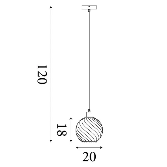Searchlight Radiance fekete-füstszínű függesztett lámpa (SL-44520SM) E27 1 izzós IP20