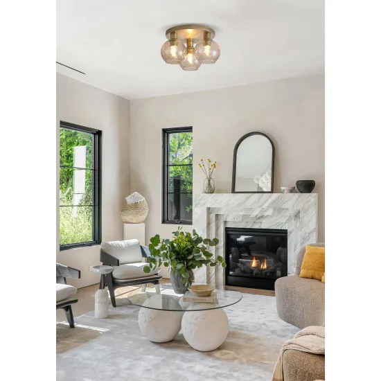 Searchlight Radiance arany-pezsgő mennyezeti lámpa (SL-44521CP) E27 3 izzós IP20