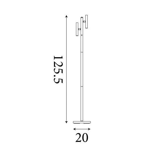 Searchlight Rechargeable fekete újratölthető LED állólámpa (SL-10460BK) LED 2 izzós IP20