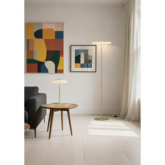 Searchlight Record arany LED asztali lámpa (SL-33120PB) LED 1 izzós IP20