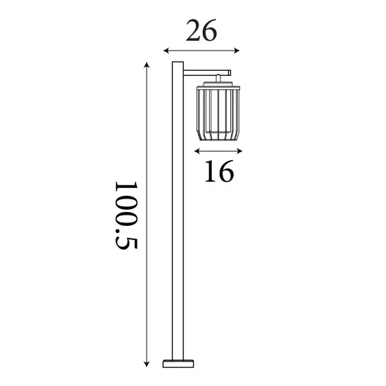 Searchlight Reed fekete kültéri állólámpa (SL-44611BK) E27 1 izzós IP44