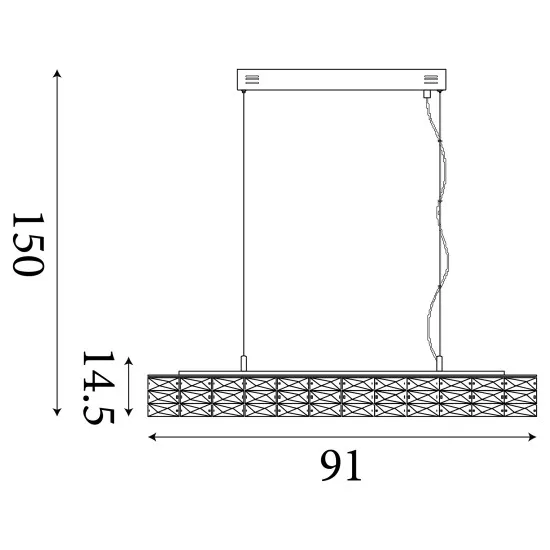 Searchlight Remy króm LED függesztett lámpa (SL-5861CC) LED 1 izzós IP20