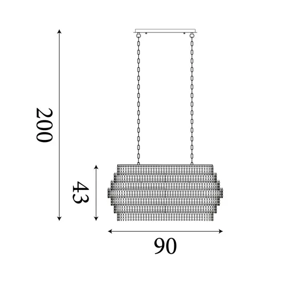 Searchlight Rene króm függesztett lámpa (SL-4512-12CC) E14 12 izzós IP20