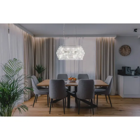 Searchlight Rene króm függesztett lámpa (SL-4512-12CC) E14 12 izzós IP20