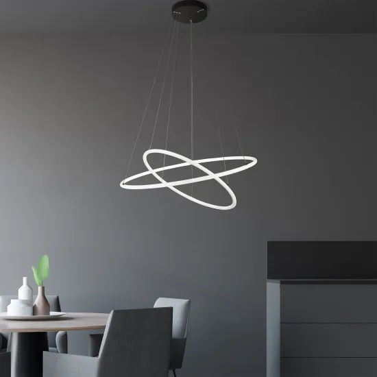 Searchlight Revolve fekete-fehér LED függesztett lámpa (SL-40176-2BK) LED 1 izzós IP20