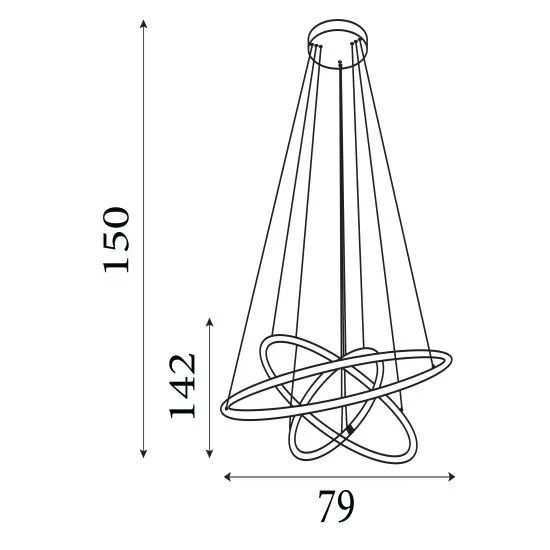 Searchlight Revolve fekete-fehér LED függesztett lámpa (SL-40176-3BK) LED 1 izzós IP20