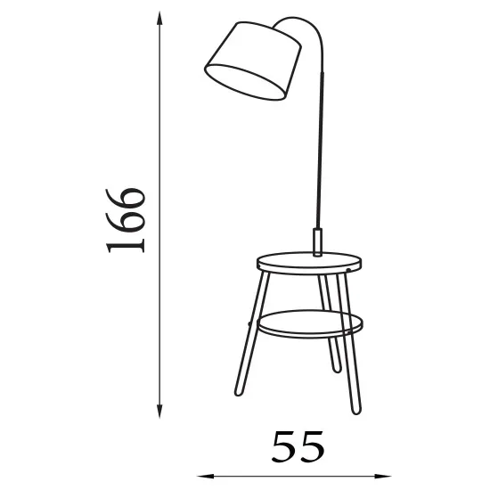 Searchlight Ridge fekete-fehér állólámpa (SL-74730BK) E27 1 izzós IP20