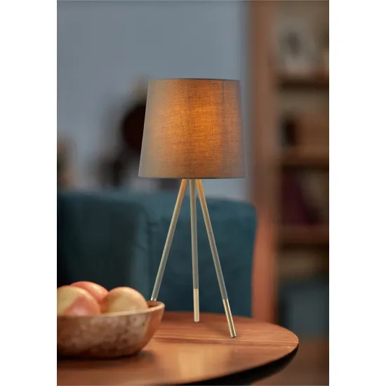 Searchlight Rio ezüst-szürke asztali lámpa (SL-60421GY) E14 1 izzós IP20