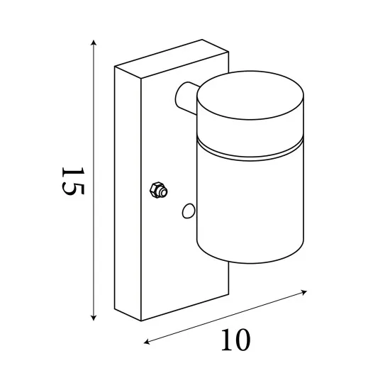 Searchlight Rochester fekete kültéri falikar (SL-14601BK) GU10 1 izzós IP44