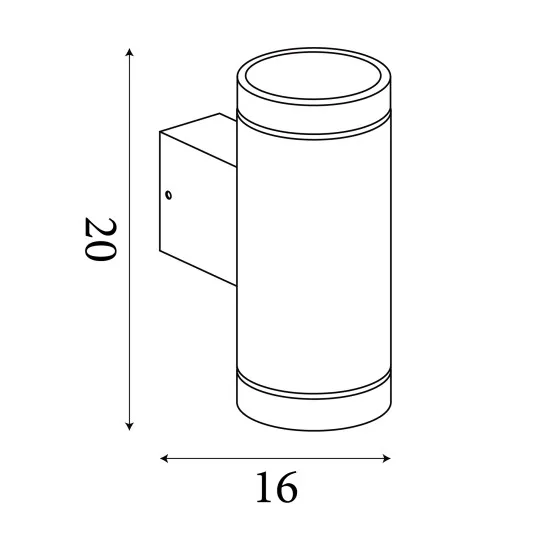 Searchlight Rochester fekete kültéri falikar (SL-19082BK) GU10 2 izzós IP44