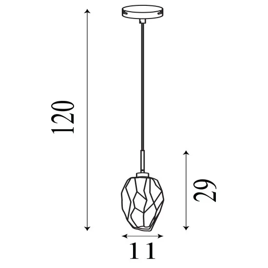 Searchlight Rocky sárgaréz-fehér függesztett lámpa (SL-23141-1SB) G9 1 izzós IP20