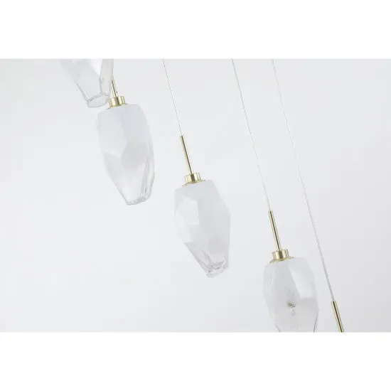 Searchlight Rocky sárgaréz-fehér függesztett lámpa (SL-23147-8SB) G9 8 izzós IP20