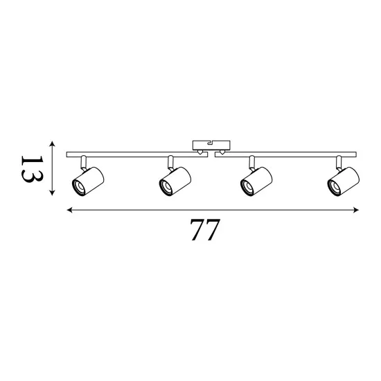 Searchlight Rollo fehér LED konyhai mennyezeti spotlámpa (SL-3174WH) LED 4 izzós IP20