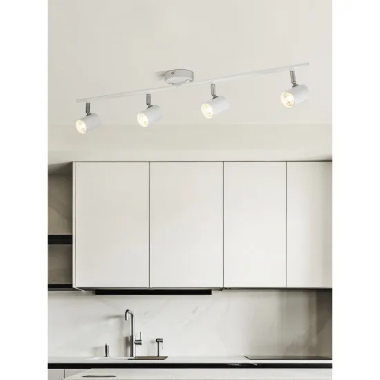 Searchlight Rollo fehér LED konyhai mennyezeti spotlámpa (SL-3174WH) LED 4 izzós IP20