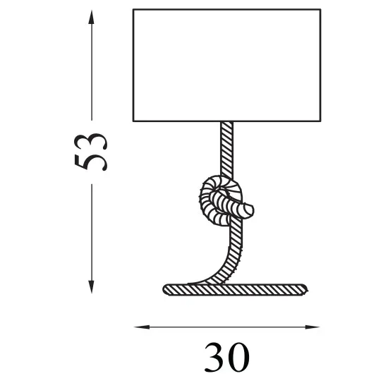 Searchlight Rope natúr asztali lámpa (SL-78410) E27 1 izzós IP20