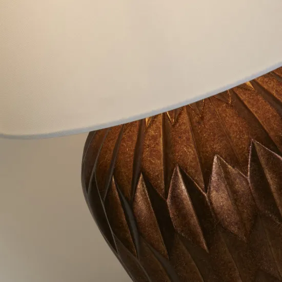 Searchlight Rosetta bronz-fehér asztali lámpa (SL-61420BZ) E27 1 izzós IP20