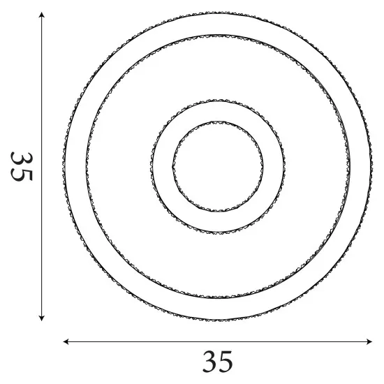 Searchlight Roundel fekete LED mennyezeti lámpa (SL-25688-35BK) LED 1 izzós IP20