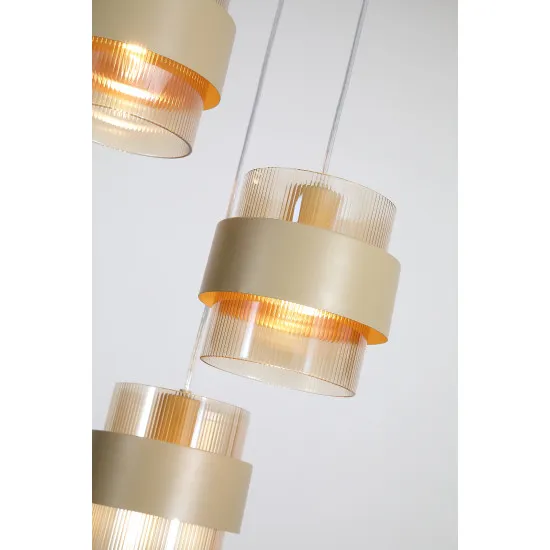 Searchlight Royal homokszínű függesztett lámpa (SL-82433-3SA) E27 3 izzós IP20