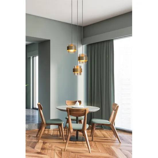 Searchlight Royal homokszínű függesztett lámpa (SL-82433-3SA) E27 3 izzós IP20