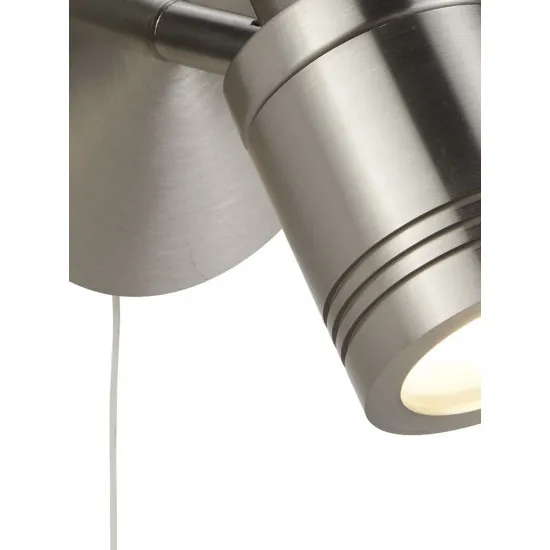 Searchlight Samson ezüst-króm fürdőszobai fali spotlámpa (SL-6601SS) GU10 1 izzós IP44