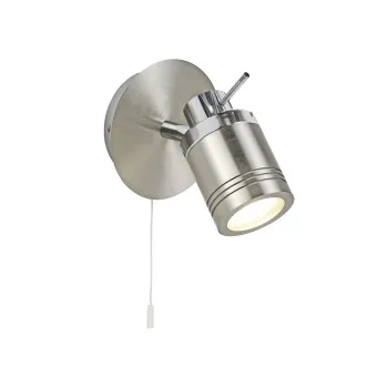 Searchlight Samson ezüst fürdőszobai fali spotlámpa (SL-6601SS) GU10 1 izzós IP44