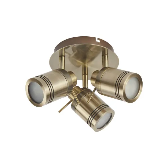 Searchlight Samson bronz fürdőszobai mennyezeti spotlámpa (SL-6603AB) GU10 3 izzós IP44