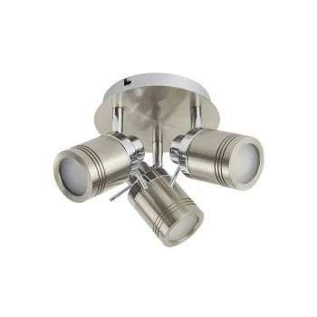 Searchlight Samson ezüst fürdőszobai mennyezeti spotlámpa (SL-6603SS) GU10 3 izzós IP44