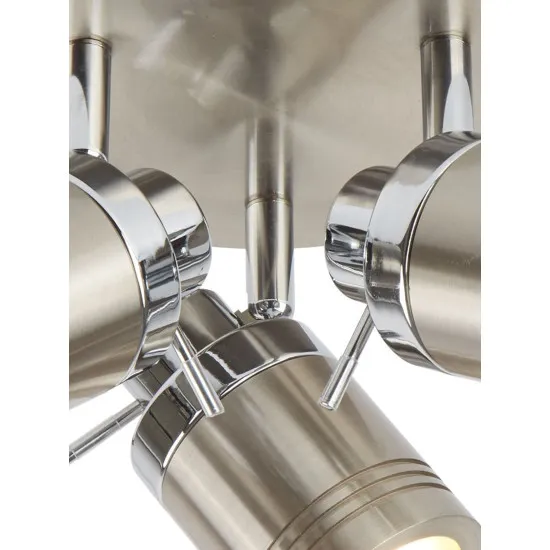 Searchlight Samson ezüst-króm fürdőszobai mennyezeti spotlámpa (SL-6603SS) GU10 3 izzós IP44