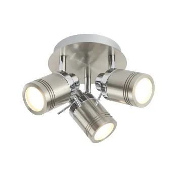 Searchlight Samson ezüst fürdőszobai mennyezeti spotlámpa (SL-6603SS) GU10 3 izzós IP44