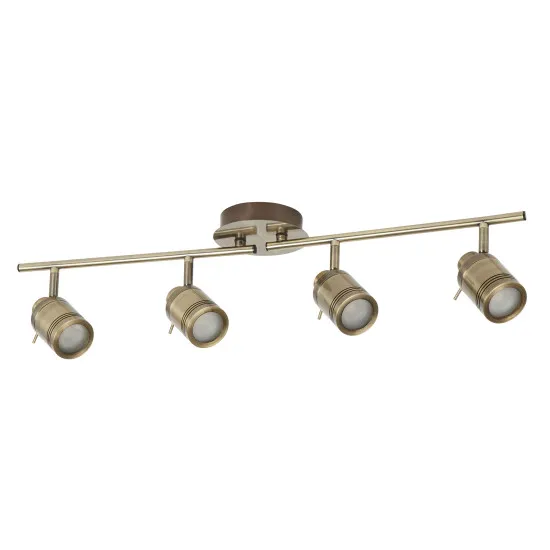 Searchlight Samson bronz fürdőszobai mennyezeti spotlámpa (SL-6604AB) GU10 4 izzós IP44