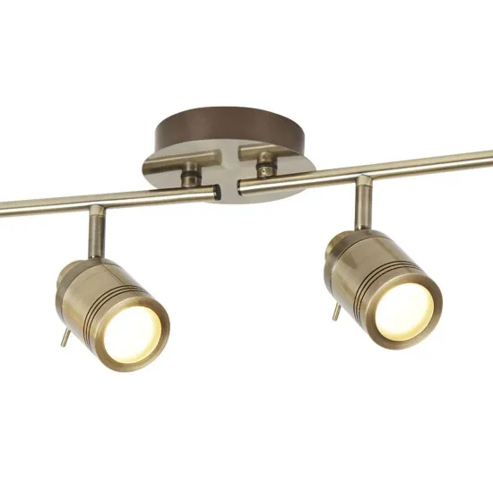 Searchlight Samson bronz fürdőszobai mennyezeti spotlámpa (SL-6604AB) GU10 4 izzós IP44