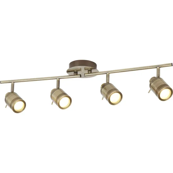 Searchlight Samson bronz fürdőszobai mennyezeti spotlámpa (SL-6604AB) GU10 4 izzós IP44