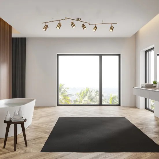 Searchlight Samson bronz fürdőszobai mennyezeti spotlámpa (SL-6606AB) GU10 6 izzós IP44