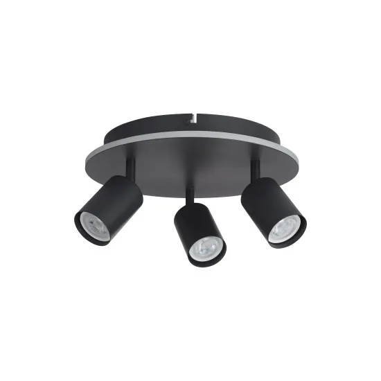 Searchlight San Diego fekete-fehér LED mennyezeti spotlámpa (SL-77230-3BK) GU10+LED 3 izzós IP20