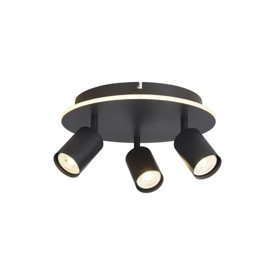 Searchlight San Diego fekete-fehér LED mennyezeti spotlámpa (SL-77230-3BK) GU10+LED 3 izzós IP20