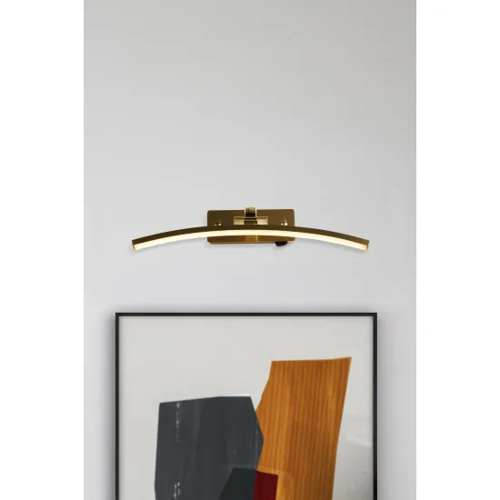 Searchlight Santorini sárgaréz LED képvilágító (SL-79821-40SB) LED 1 izzós IP20