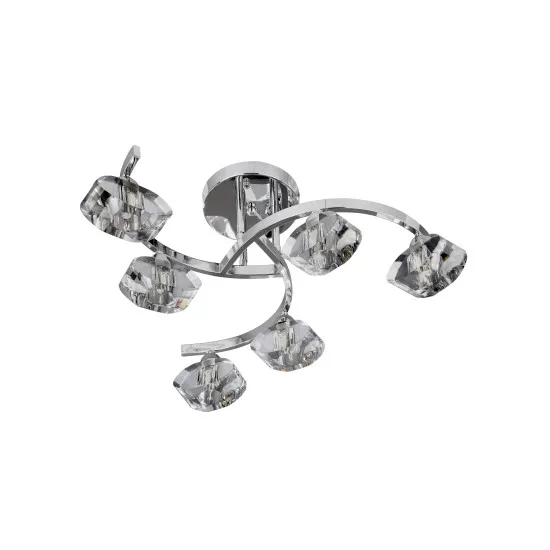 Searchlight Sculptured Ice II króm mennyezeti lámpa (SL-8086-6CC) G9 6 izzós IP20