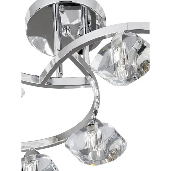 Searchlight Sculptured Ice II króm mennyezeti lámpa (SL-8086-6CC) G9 6 izzós IP20