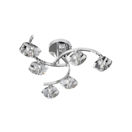 Searchlight Sculptured Ice II króm mennyezeti lámpa (SL-8086-6CC) G9 6 izzós IP20