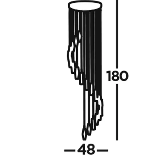 Searchlight Sculptured Ice króm-átlátszó függesztett lámpa (SL-888-20) G4 20 izzós IP20