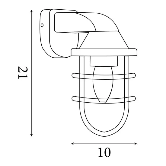 Searchlight Seaside ezüst kültéri falikar (SL-61133SI) E27 1 izzós IP44