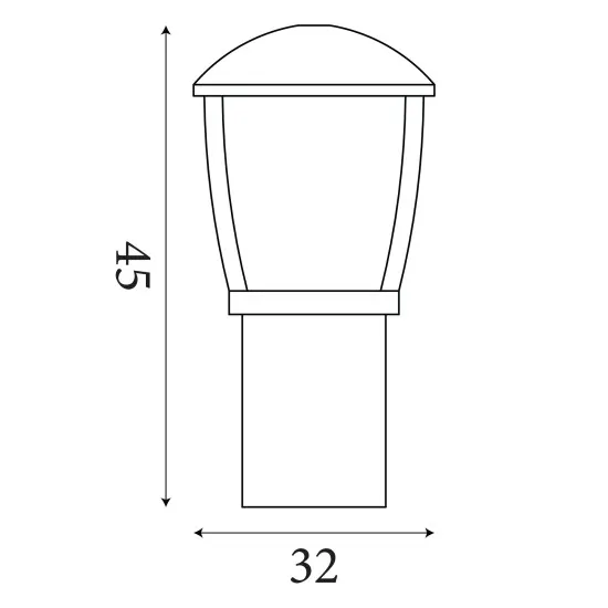 Searchlight Seattle fekete kültéri állólámpa (SL-6591-450) E27 1 izzós IP44