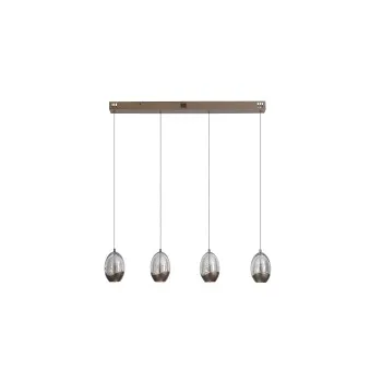 Searchlight Seeds kávébarna LED függesztett lámpa (SL-11140-4LT) LED 4 izzós IP20