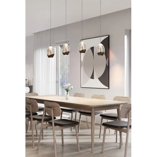 Searchlight Seeds kávébarna LED függesztett lámpa (SL-11140-4LT) LED 4 izzós IP20