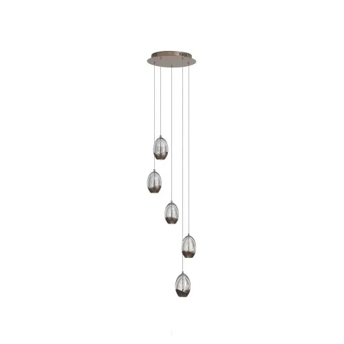 Searchlight Seeds kávébarna LED függesztett lámpa (SL-11141-5LT) LED 5 izzós IP20