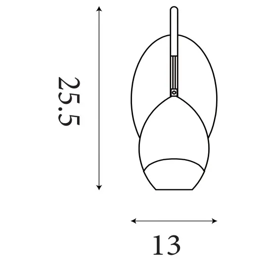 Searchlight Seeds kávébarna LED falikar (SL-11142-1LT) LED 1 izzós IP20