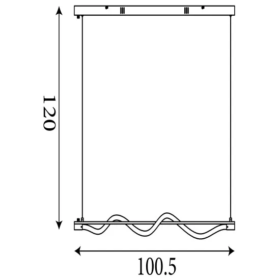 Searchlight Serpent fekete-fehér LED függesztett lámpa (SL-57211BK) LED 1 izzós IP20