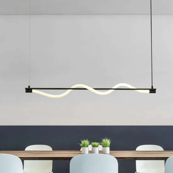 Searchlight Serpent fekete-fehér LED függesztett lámpa (SL-57211BK) LED 1 izzós IP20