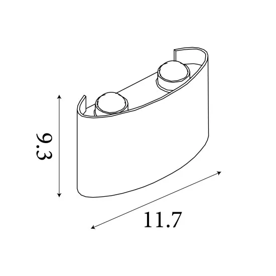Searchlight Shadows fekete LED kültéri fali lámpa (SL-1224-4BK) LED 4 izzós IP44